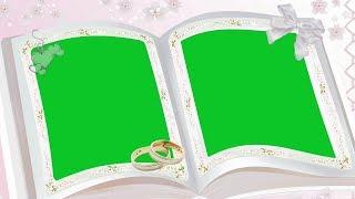 wedding frame in green screen free stock footage