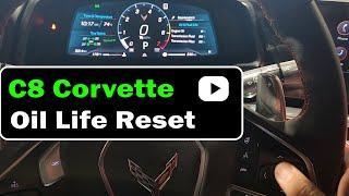 C8 Corvette Oil Life Reset Process