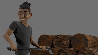 WOODCHOPPING 3D Animation Exercise [Blender3.0]