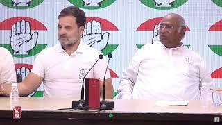 Press Congress President  Mallikarjun Kharge & Rahul Gandhi  | Live | Prudent Network | 040624