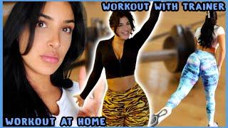 Glute BUILDING with my trainer VS. At home alone!! (2 Day Vlog)