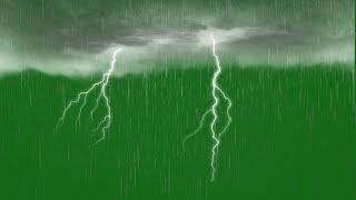 Green Screen Rain With Thunder Effects | Rain Effect With Lighting Effect | New Rain Thunder #Shorts