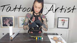 ASMR * Tattoo Artist Roleplay ( Preparation and you get inked )