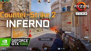 Counter-Strike 2 | Inferno | GTX 1060 6gb | Ryzen 5 2600 | FPS Test | All Settings