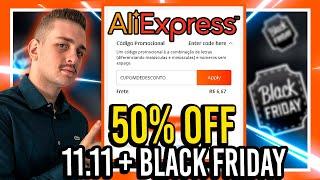 CUPOM DE DESCONTO ALIEXPRESS  50% OFF NA BLACK FRIDAY  +CÓDIGO PROMOCIONAL