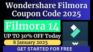 Wondershare Filmora Coupon Code 2025 | 08 January 2025