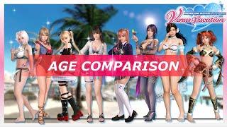 DOAXVV Characters Age Comparison