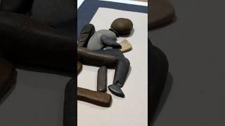 Pebble/stone art (Education)#art #pebble art ideas#shorts