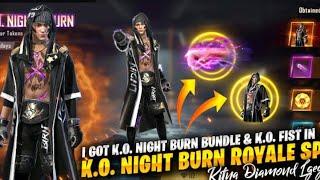 garena free fire// new k.o night bundle spin//k.o. night burn bundle spin free fire !!!