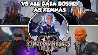 [KH3 Mods] Xemnas VS All KH3 Data Boss Fights (Critical Mode)