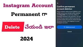 How To Delete Instagram Account Permanently In Telugu