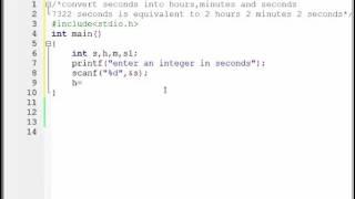 C Programming Bangla Tutorial -05- convert seconds into hours,minutes and seconds