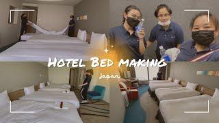 Hotel bed making part time job in Japan | full video