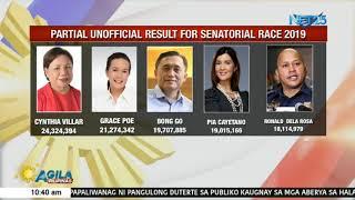 Partial unofficial result for Senatorial race 2019