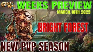 Weeks Preview March 10th Bright Forest Underspire NEW PVP SEASON sunken fleet | Gems of War Guide