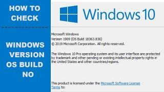 how to check windows 10 build version & OS version in command line II windows 10 build & OS version