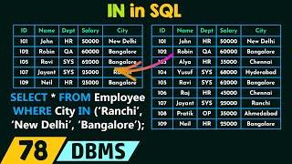 IN in SQL