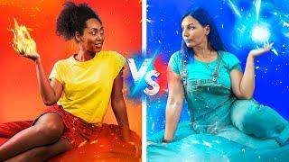 Hot vs Cold Challenge / Girl on Fire vs Icy Girl