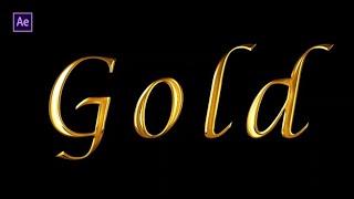 Gold Text Animation in After Effects In Just 3 Minutes