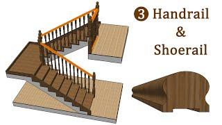 Stairs Auto design in CATIA V5 (#3 Handrail & Shoe rail)