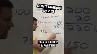 Convert Kilograms to Pounds FAST & EASY | Simple Math Trick #shorts #maths #mathtricks