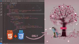 I Made a Cute Login Form Using Only HTML & CSS!