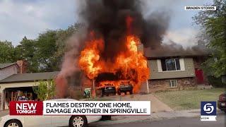 Neighbors believe cottonwood seeds helped spread fire to house in Springville