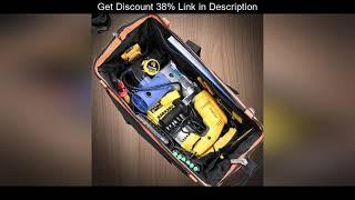 Review Hard Bottom Electrician Tool Bag Belt Hardware Repair Portable Toolbox Storage Organizers Bo