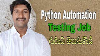 How To Become Python Automation Testing Engineer (Telugu)
