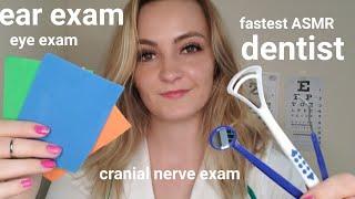 FASTEST ASMR Cranial Nerve Exam, Eye Exam, Dentist, Ear exam ROLEPLAY