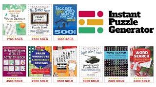 Instant Puzzle Generator Review Demo Bonus - Create Puzzle Book & Upload to Amazon KDP in Minutes