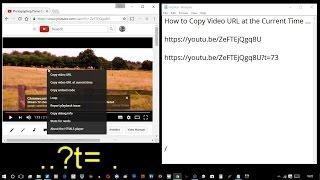 How to Copy YouTube Video URL at the Current Time