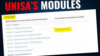 How to select /choose SEMESTER & YEARLY modules at UNISA? Co-Requisite and Pre-Requisite modules.