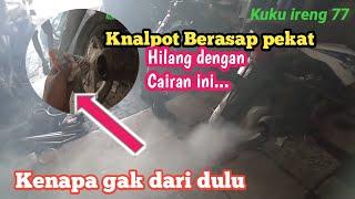 Kenapa gak dari dulu. kenalpot keluar asap putih pekat, Dengan cairan ini bisa hilang asap nya