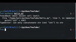TypeError: can only concatenate str (not "int") to str | Fix | Amol Blog Python