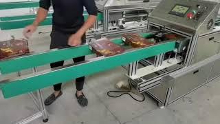 Automatic snack box hot melt glue box sealing closing machine