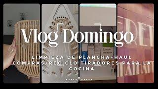 VLOG DE DOMINGO,COMPRITAS+LIMPIEZA DE LA PLANCHA+RECICLO TIRADORES PARA LA COCINA#action #shein