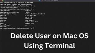 How to delete User on Mac OS using Terminal