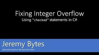 Fixing Integer Overflow in C# with "checked"
