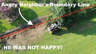ANGRY NEIGHBOR CONFRONTED ME ON THIS MULCHING JOB. Then changed his mind after the transformation!