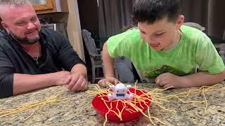 YETI in My Spaghetti!! Caleb and DAD PLAY BEST GAME EVER!!