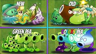 4 Team NEW | OLD | GREEN PEA | COLORS PEA Plants Battlez - PvZ 2 Team Plants vs Team Plants