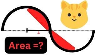 Geometry Toughest Overlap Problem Can You Solve It?" #geomtry#mathquiz#puzzle#mathriddles