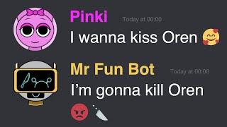 If Sprunki had a Discord Server.... ALL SPRUNKI COUPLES UNLOCKED {Kiss Mod)