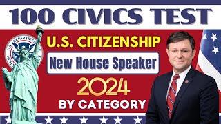 NEW! Updated 100 Civics Questions and Answers for US Citizenship Interview 2024 | Study Guide