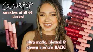 COLOURPOP ULTRA MATTE, BLOTTED & GLOSSY LIPS ARE BACK!  SWATCHES + REVIEW! | Makeupbytreenz