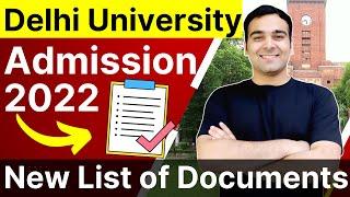 Delhi University Admission 2022 Notice | List of Documents (Attached)