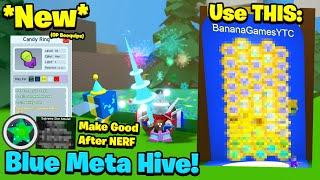 *New* BEST Blue Hive Meta Build Guide! How To Make GOOD Honey After Nerf Macroing/Boost (Bee Swarm)