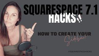 Squarespace 7 1 Hack! How to create your sidebar!