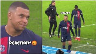 Kylian Mbappé reaction to coach Enrique substitute in PSG vs Marseille!!